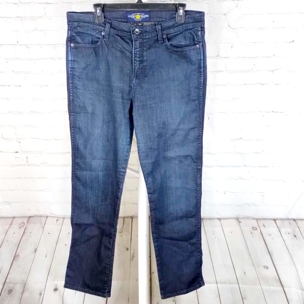Lucky Brand Charlotte Rail High Rise Dark Wash Denim Jeans